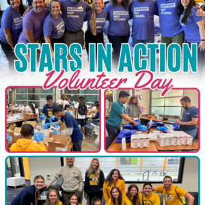 Volunteers participating in STARS Nashville's Stars in Action Volunteer Day, supporting the community through hands-on service projects.